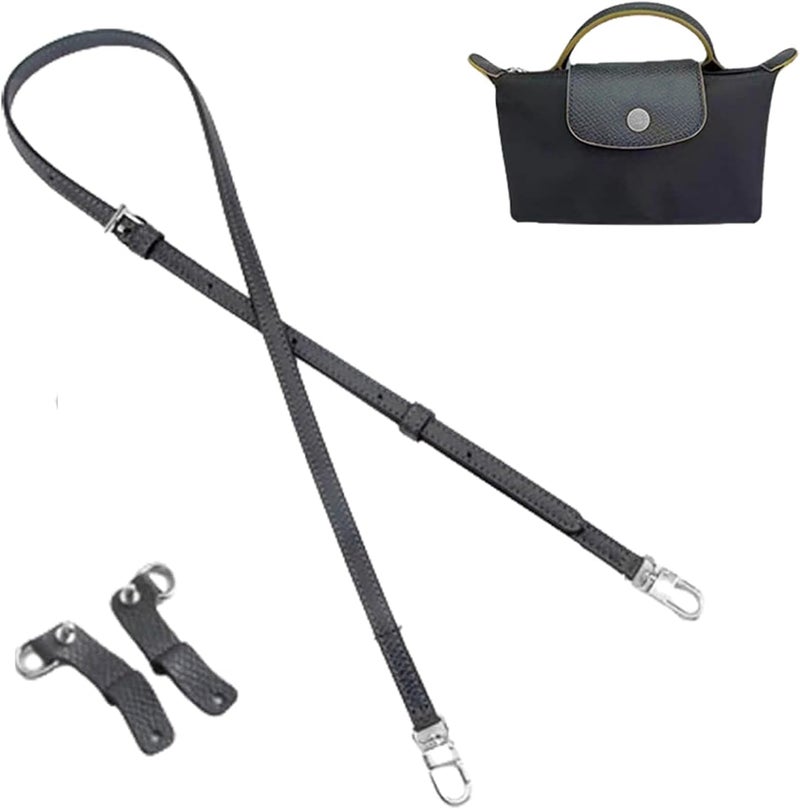 KOMHPS Purse Straps Replacement, Leather Handbag Crossbody Shoulder Strap Kit Adjustable for Mini Longcamp Tote Bag Women - Image 1